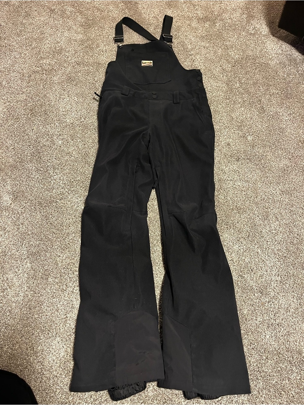 Billabong Ribs Ski Bibs Women's Medium Black 10K Snowboard Ski Euc
